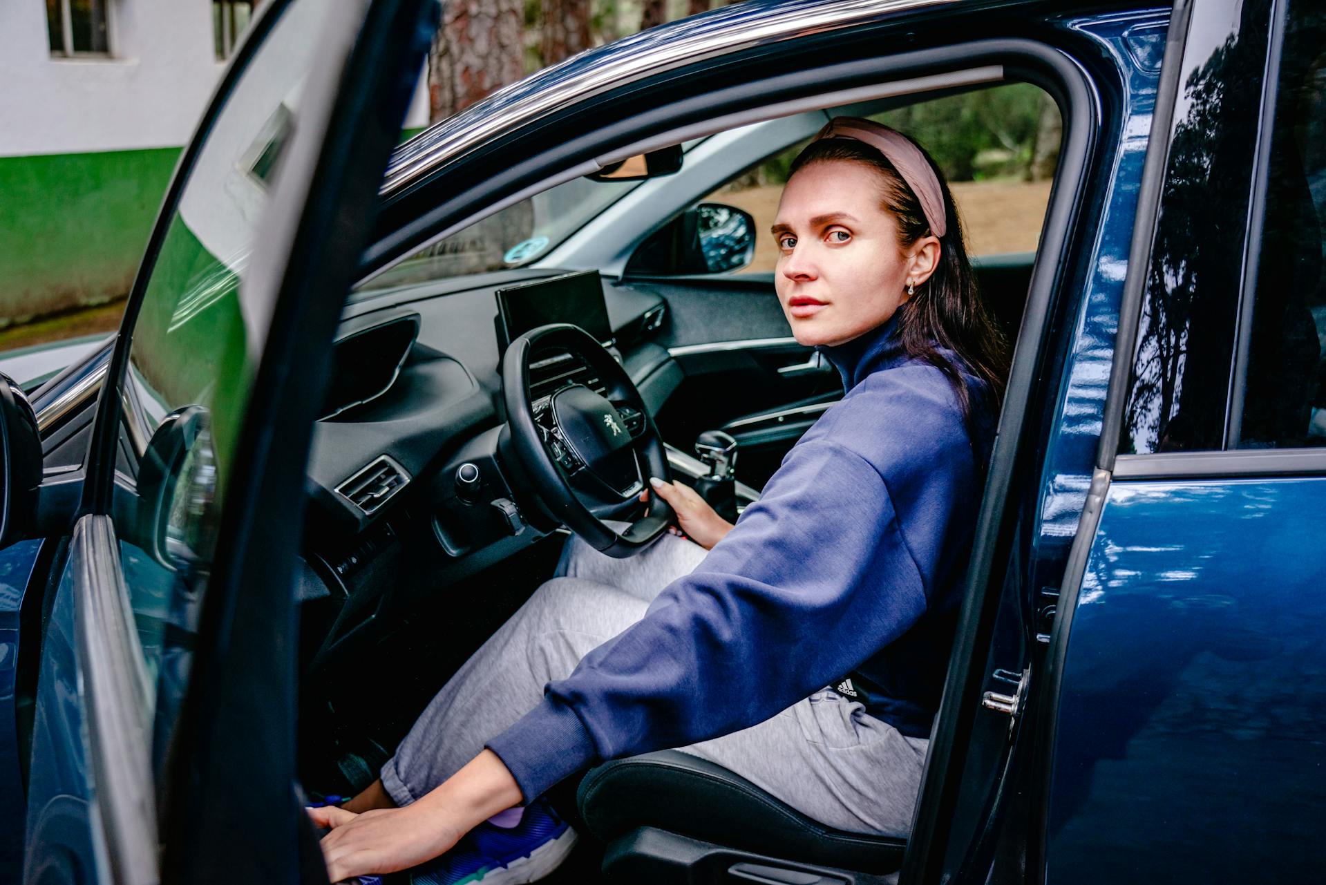 A girl behind the wheel